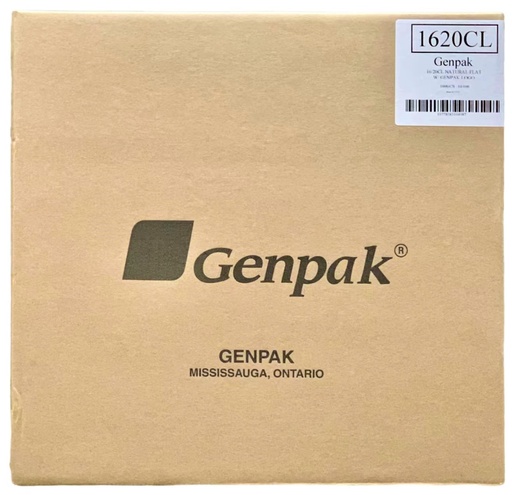 [*89403] 1620CL, Natural Flat Lids (1000 PC) Genpak