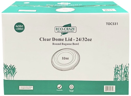 [*89318] TOC531, Clear Dome Lids (300PC) Eco-Craze