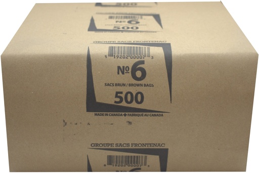 [*89126] No.6, Brown Bags (500 PC) Groupe Sacs Frontenac