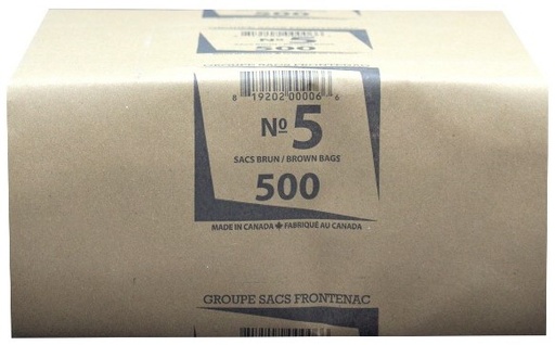 [*89125] No.5, Brown Bags (500 PC) Groupe Sacs Frontenac