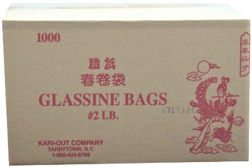 [*88008] 2 lb Glassine Bags Lady Print (1000 PC) Kari-Out