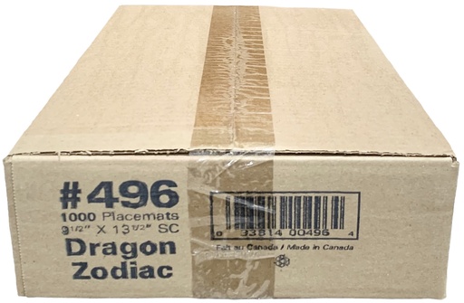 [*86010] #496, Dragon Zodiac Placemats 9.5x13.5 (1000 PC) Sanfacon