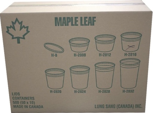 [*84810+1882] H-2816, 16oz Deli Containers (500PC) Maple Leaf
