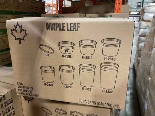 [*84808+1884#2] H-2808, 8oz Deli Containers (500PC) Maple Leaf