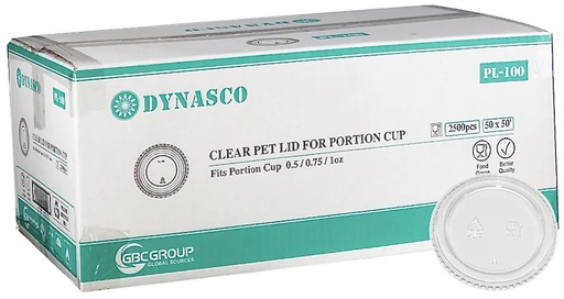 [*84716+2062] PL-100, Clear Lids for Portion Cup (2500 PC) Dynasco