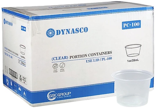 [*84710] PC-100, Clear Portion Containers (2500 PC) Dynasco