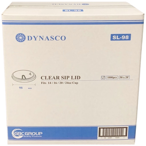 [*84611] SL-98, Clear Sip Lids (1000PC) Dynasco