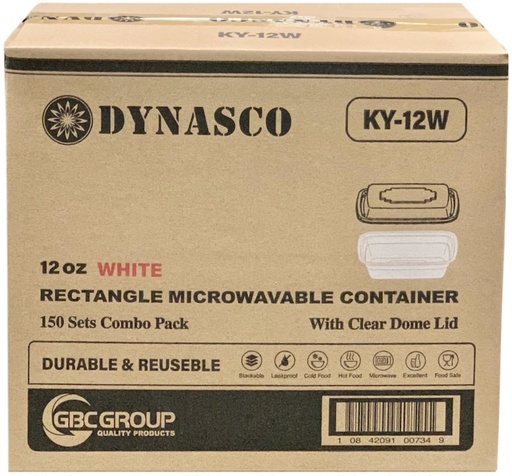 [*84510+KY12W] KY-12W, White Rectangular Combo (150SET) Dynasco