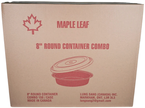 [*84502] 8” Black Round Combo (150 SET) Maple Leaf