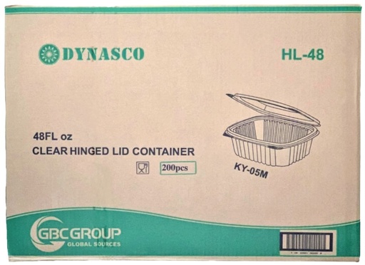 [*84410] HL-48/KY-05M, Clear Containers (200 PC) Dynasco