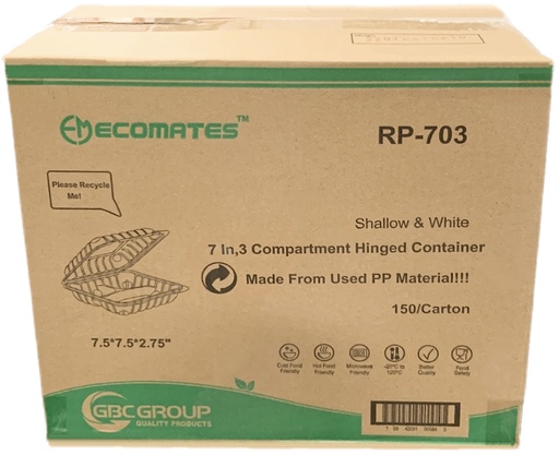 [*84313] RP-703, 3 Compartment Containers (150 PC) Ecomates