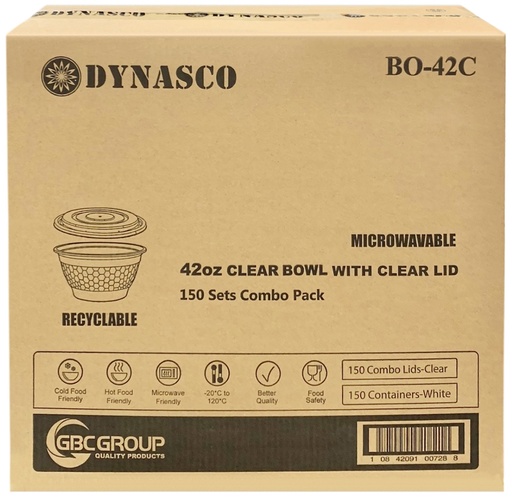 [*84215+BO42C] BO-42C, Clear Bowl Combo (150 SET) Dynasco