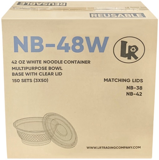[*84216+1813@4] NB-48W, 42oz White Bowl Combo (150 SET) LR