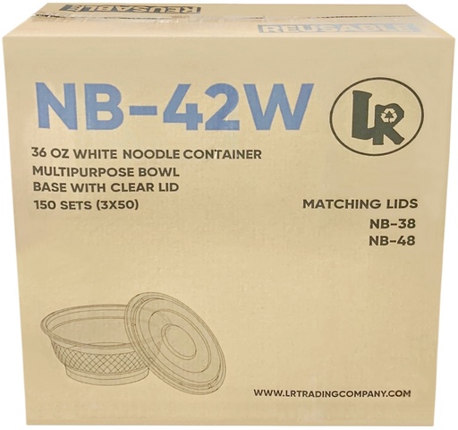 [*84214+1815] NB-42W, 36oz White Bowl Combo (150 SET) LR