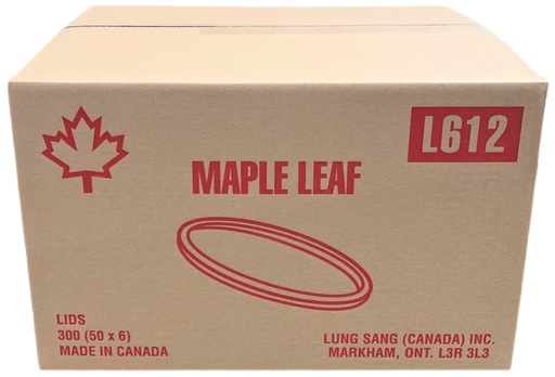 [*84211] L612, Plastic Lids (300 PC) Maple Leaf