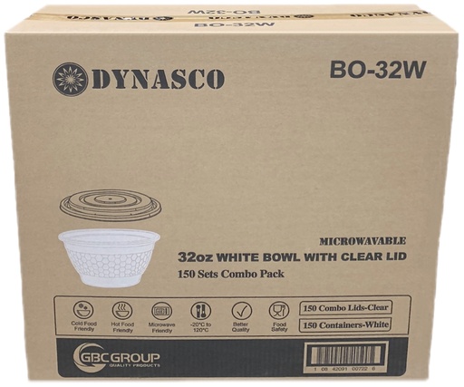 [*84205+BO32W] BO-32W, White Bowl Combo (150 SET) Dynasco