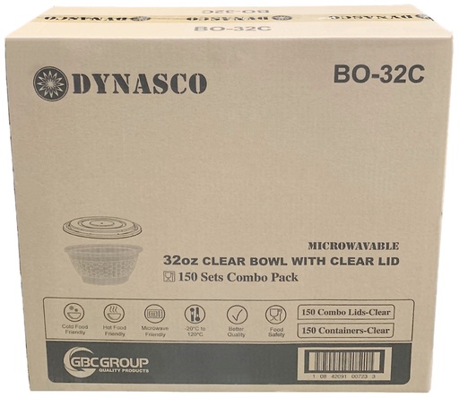 [*84204+BO32C] BO-32C, Clear Bowl Combo (150 SET) Dynasco