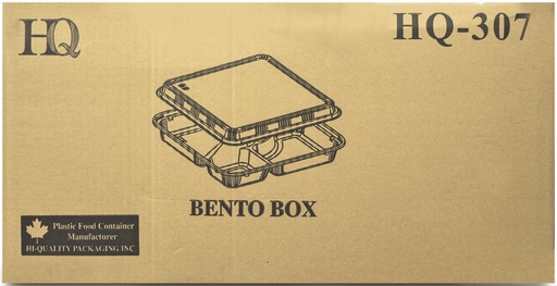 [*84135+BT307] HQ-307, 5 Comp White Bento Boxes Combo (100 SET) Hi-Quality