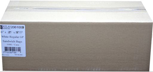 [*83224+1265] 2061009, Jumbo Greaseproof Sandwich Bags (1000 PC) Atlas Paper Bag