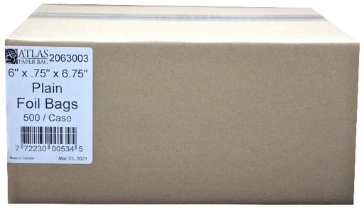 [*83222] 2063003, Plain Foil Bags (500 PC) Atlas Paper Bag