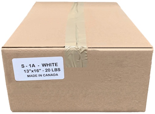 [*83208+1149@2] S-1A White T-Shirt Bags 13x16 (20 lb)