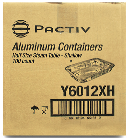 [*82047] Y6012XH, Half Size Shallow Steam Table (100PC) Pactiv