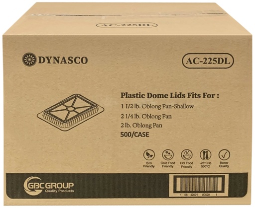 [*82017+1725@4] AC-225DL, Plastic Dome Lids for Oblong Pan (500 PC) Dynasco