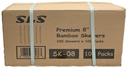 [*76405] SK-08, 8” Premium Bamboo Skewers (100x100PC) SLS