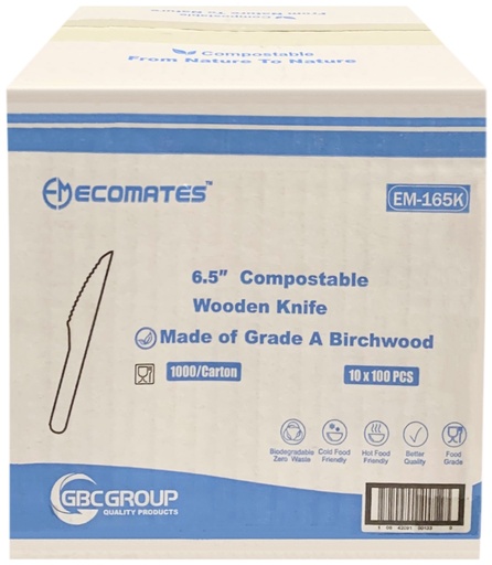 [*76236] EM-165K, Wooden Knives (1000 PC) Ecomates