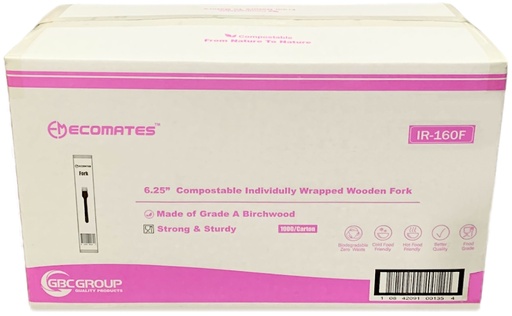 [*76218] IR-160F, Wrapped Wooden Forks (1000 PC) Ecomates