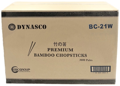 [*76103] BC-21W, Plain Wrapped Bamboo Chopsticks (30x100 PC)