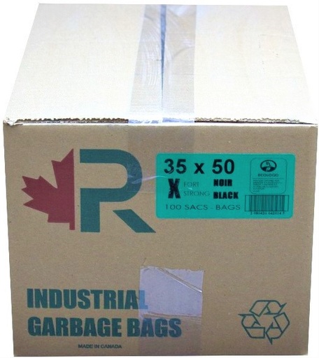 [*74023] 35x50 Ex-Strong Black Garbage Bags (100 PC) R.A.
