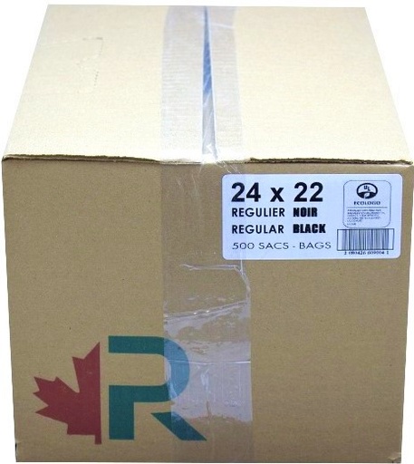 [*74003] 24x22 Regular Black Garbage Bags (500 PC) R.A.