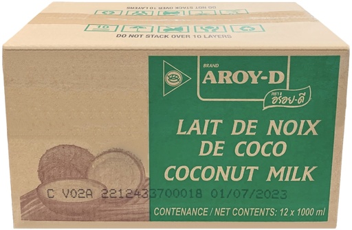 [*68003] Coconut Milk (12x1000 mL) Aroy-D