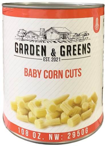 [*66410+5403@1#2] Baby Corn Cuts (108 oz) Garden & Greens