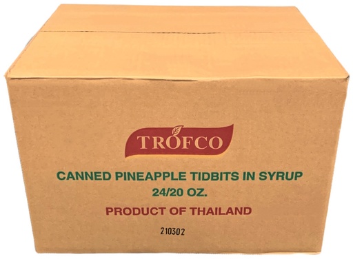 [*66312] Pineapple Tidbits in Syrup (24x540mL) Trofco