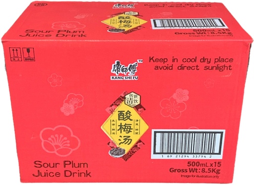 [*61017] Sour Plum Juice Drink (15x500mL) Master Kong