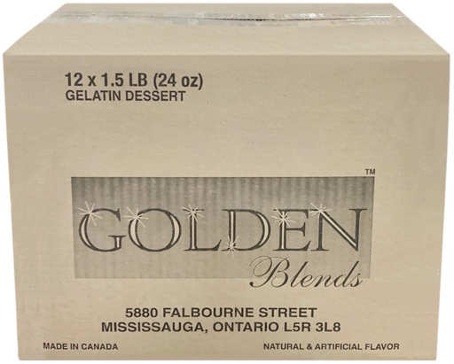 [*55815] Strawberry Gelatin (12x1.5 lb) Golden Blends