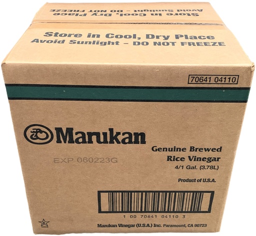 [*55403] 04110, Genuine Brewed Rice Vinegar (4x3.78 L) Marukan