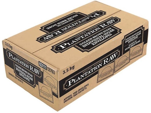 [*55125] Portion Golden Brown Sugar (1000x3.5 g) Plantation Raw