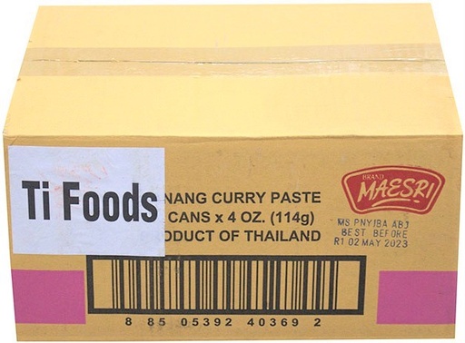 [*53019+7700] Panang Curry Paste (48x114 g) Maesri