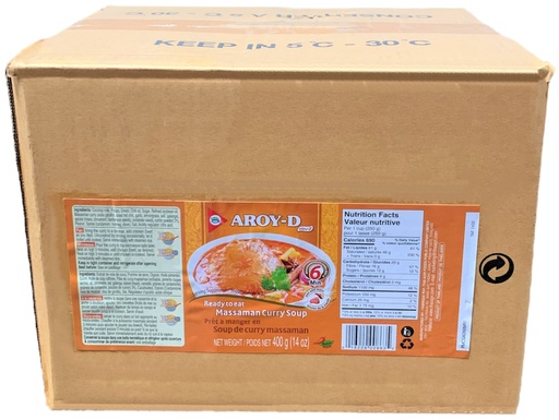 [*53016+7698] Massaman Curry Soup Ready to Eat (24X400 g) Aroy-D