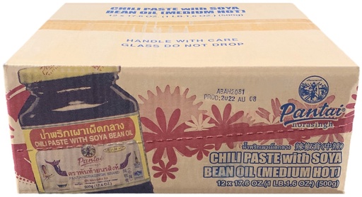 [*53002] Chilli Paste with Soya Bean Oil (12x500 g) Pantai