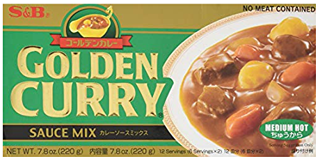[*52007+7844#2] Golden Curry Mix - Medium Hot (10x220 g) S&B