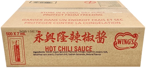 [*51208] Portion Hot Chili Sauce (500x7 mL) Wing’s
