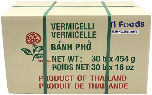[*48209+6181] 1mm Vermicelli Rice Stick (30x454 g) Rose Brand