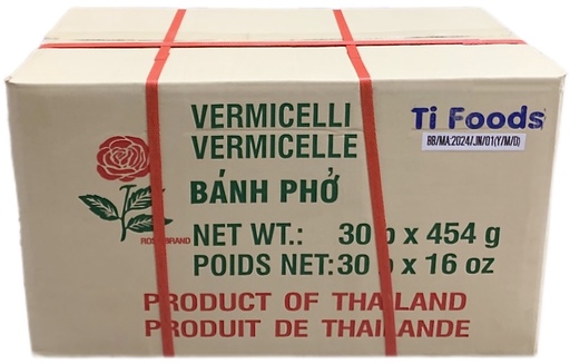 [*48208+6142] 3mm Vermicelli Rice Stick (30x454 g) Rose Brand