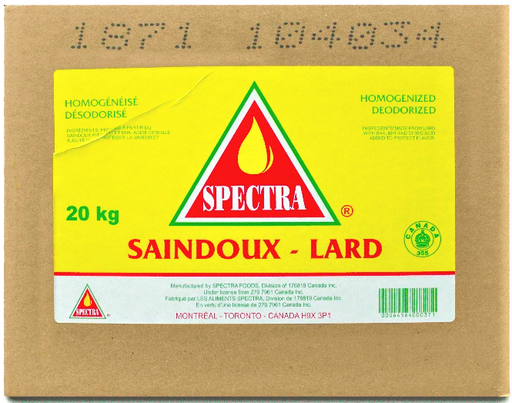 [*43305+7125@1] Deodorized Lard (20 kg) Spectra