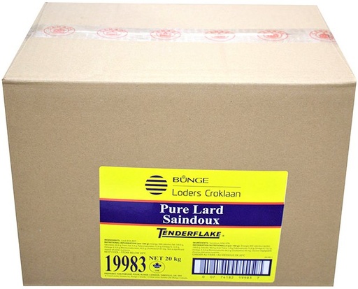 [*43302] 19983, Tenderflake Pure Lard (20 kg) Bunge