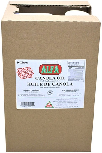 [*43204+7114] Box Canola Oil (16 L) Alfa